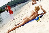 grandma gets naked on the beach