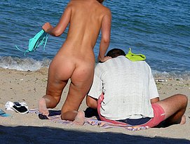 big ass fucked on public beach