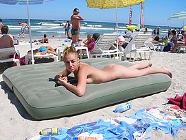 grannies nude beach action