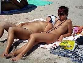 grandma gets naked on the beach