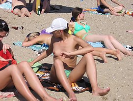 big ass fucked on public beach