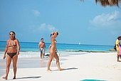 family naturists with young nude son